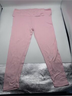 Emme Jordan High Rise Stretch Pink Ankle Leggings Elastic Waist Size S